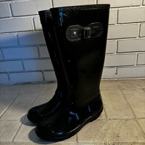 Seven7 Black Rain Boots Tall Size 9